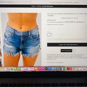Up To No Good High Rise Cut Off Shorts